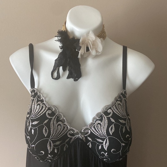 Handmade Women’s Black And White Floral Coker Rococo Eclectic Contemporary Party - Picture 3 of 5